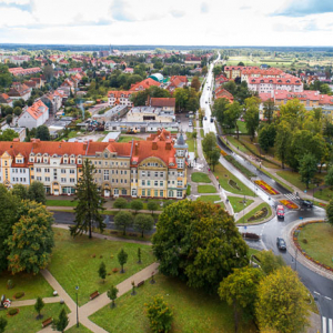 Braniewo, rondo im. Wl. Andersa. EU, PL, Warm-Maz. Lotnicze.